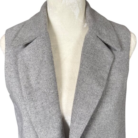 The Savile Row Co gray sleeveless collared open cardigan sweater vest XS - Picture 5 of 9